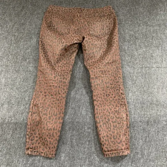 Free People animal print Low Rise jean’s Skinny Leopard Jeans size 28 E12 - Picture 8 of 8
